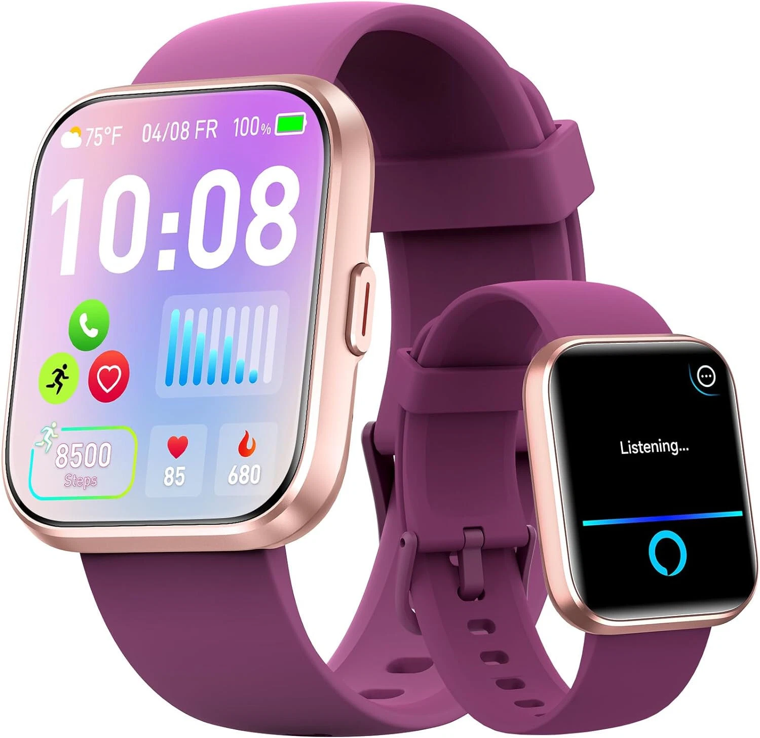Smart Watch Women Men with Phone Function Wristwatch for iPhone Samsung Huawei