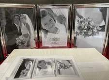 Fetco Home Decor 5x7 Three Silver Plated Photo Openings