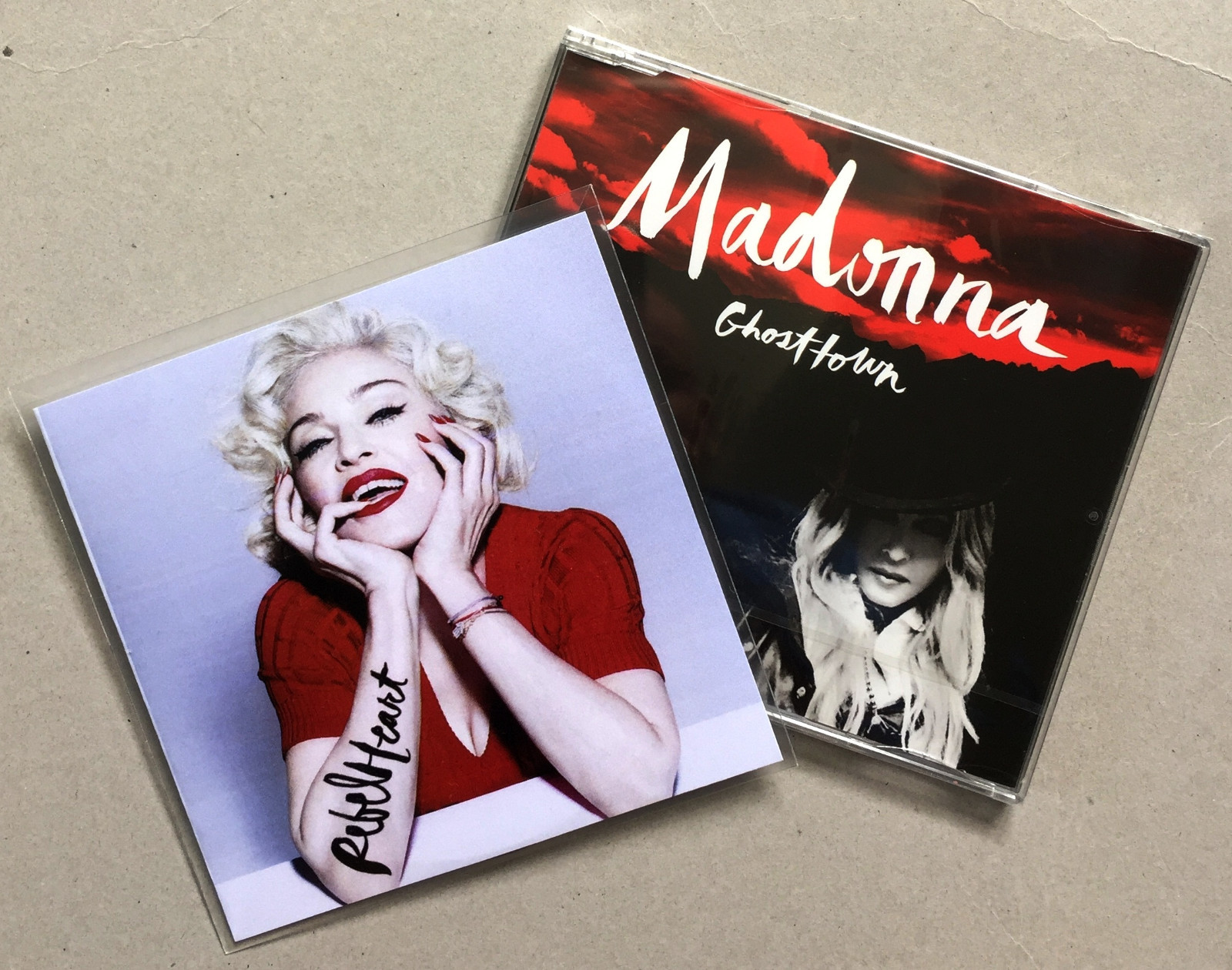 MADONNA * GHOSTTOWN * GERMANY 2 TRK CD & UK 1 TRK PROMO SET * HTF! * REBEL HEART