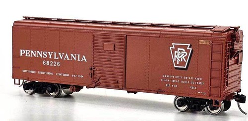 Bowser 43332 HO X31A 2 puertas redondo insertado techo caja coche, PRR #68244, piedra angular sombra | Zustand: New