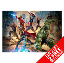 AVENGERS ASSEMBLE MARVEL POSTER ART PRINT A4 A3 SIZE - BUY 2 GET ANY 2 FREE