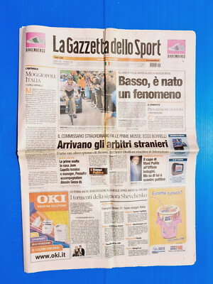 GAZZETTA DELLO SPORT 24 MAY 2006 IVAN BASS-SCANDAL FOOTBALL MOGGI-JUVENTUS