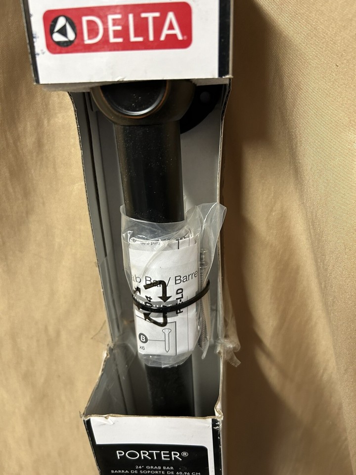 24" Delta Porter Grab Bar shower toilet ADA COMPLIANT oilrubbed bronze