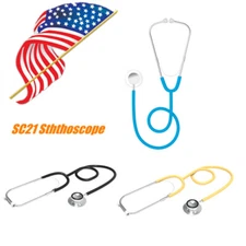 CONTEC SC21 Pro Double Head Stethoscope Aluminum Alloy Machine Medical Use