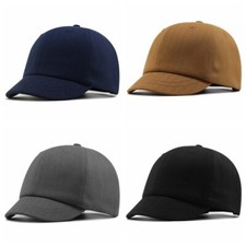 Unisex Herringbone Hat Short Brim Baseball Cap Trucker Sports Adjustable New