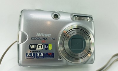 NIKON COOLPIX P3 VR 8.1MP 3.5x Zoom WiFi Compact Digital