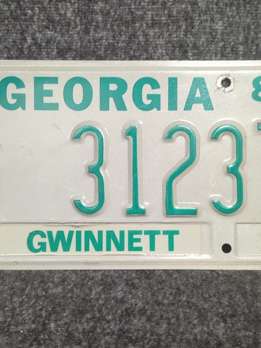 1983 Car Tag License Plate QG 31237 County Original