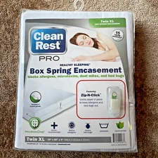 CLEANREST PRO Zippered BOX SPRING Encasement TWIN XL NEW