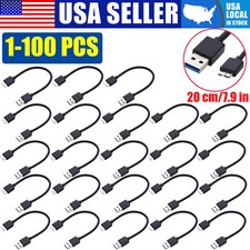 1-100PCS USB3.0 AM to Micro-B Mobile Hard Disk Hard Drive Data Cable Cord 5G Lot
