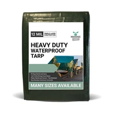 Moose Supply Waterproof Tent Tarp - Heavy Duty Tarp Tent for Wood Furniture, ...