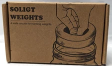 4-Pack of Fermentation Glass Weights with Easy Grip Handle for Wide Mouth Mas...