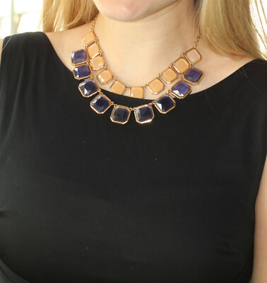 Kate Spade frame of mind coral purple necklace