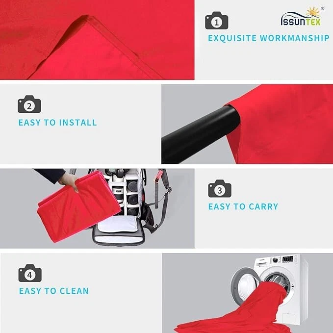 Telón de fondo de muselina de 10X24 pies, estudio fotográfico, pantalla plegable Foto 4 de 4