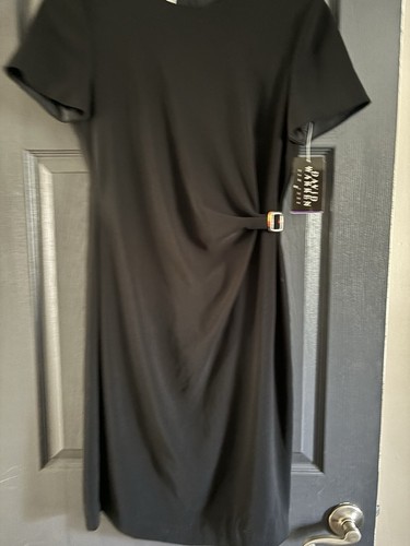 David Warren Black Cocktail Dress Size 6 NWT Little Black Dress - Picture 2 of 4