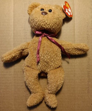 -10-tag-errors-very-rare-curly-the-bear-ty-beanie-baby-1993-1996-brown-nose