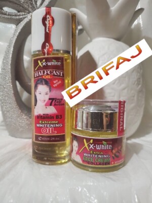 Xx-White Extra Whitening Face Cream with Collagen + Xx White Oil (mit Box).