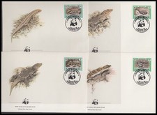 CAPE VERDE 1986 WWF ZAGROŻONE GADY FDC (x4) (ID:558/D36407)