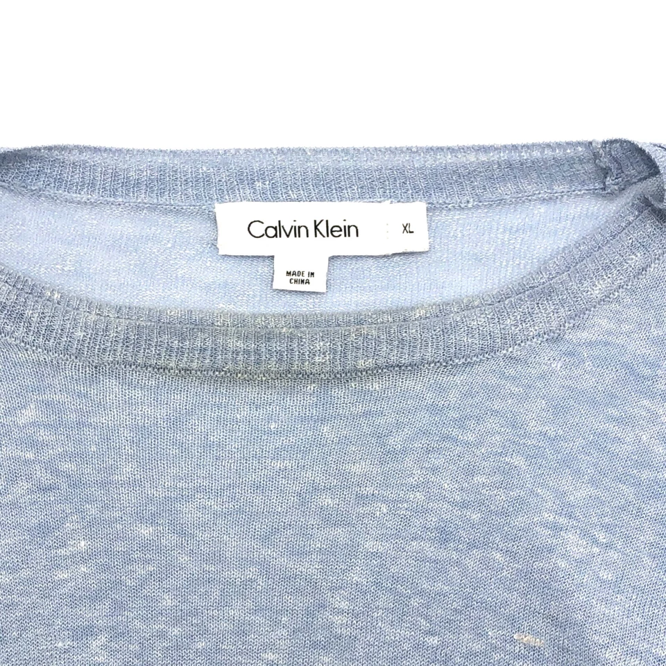 Suéter de cuello redondo 58 % lino talla XL de Calvin Klein para hombre Foto 4 de 4