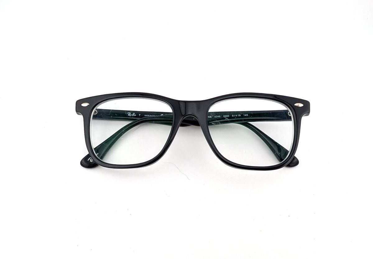 Ray-Ban RX 5248 Black Framed Glasses with Case Amazon.com: Ray-Ban RX5248 Rectangular Prescription Eyeglass  main image 2