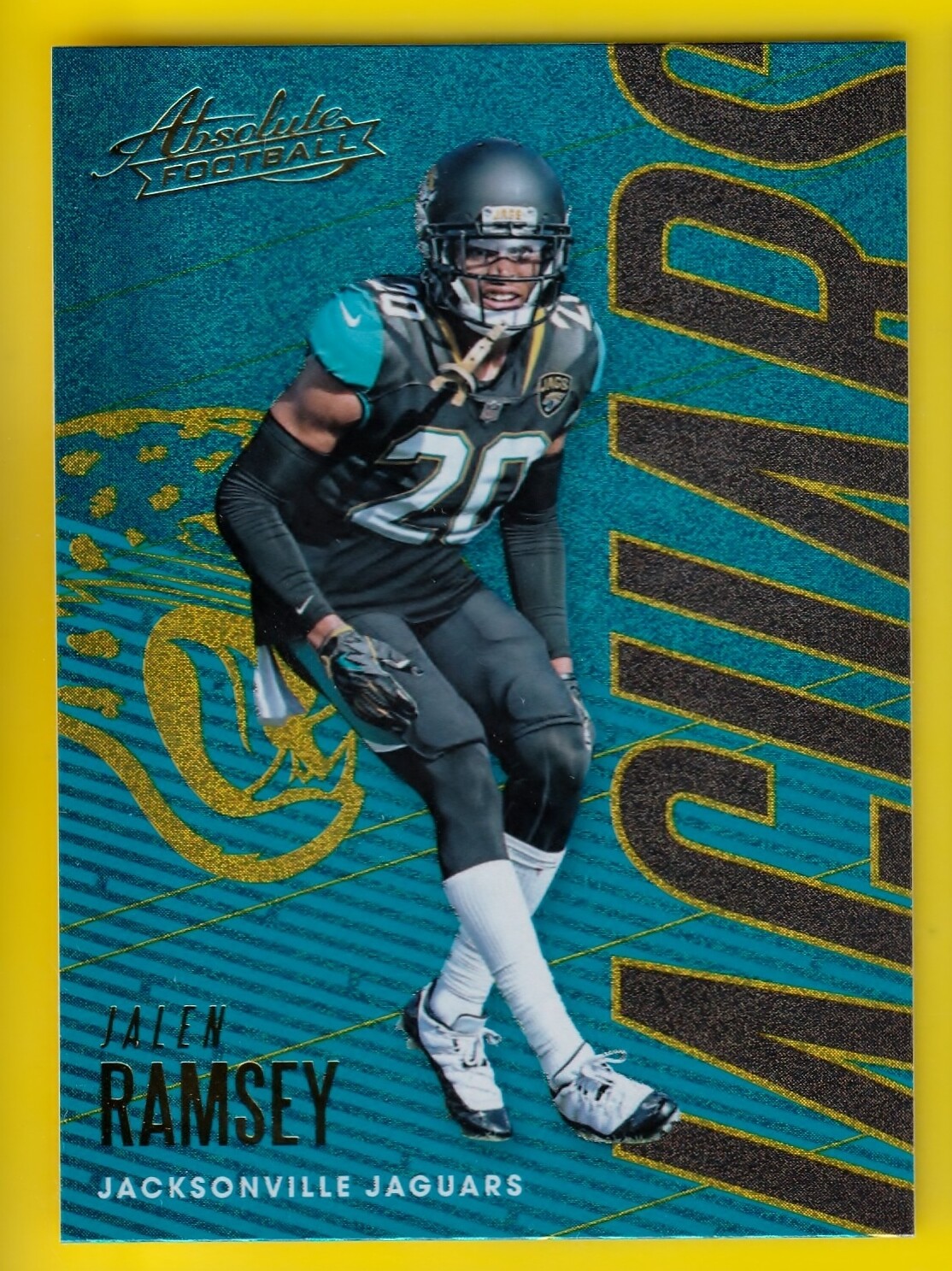 2018 ABSOLUTE 48 JALEN RAMSEY GOLD SPARKLE RAMS CB | eBay