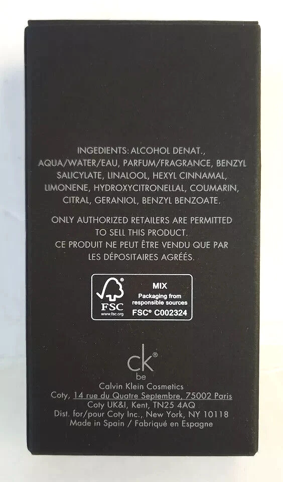 Eau de Toilette Spray CK Be by Calvin Klein 1,6 OZ Foto 4 de 4