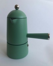 Caffettiera Moka Lavazza Carmencita  Design Marco Zanuso 6 tazze verde vintage 