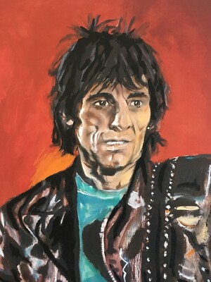 Ronnie Wood Signed Limited Edition Print Self Portrait - Wa Wa