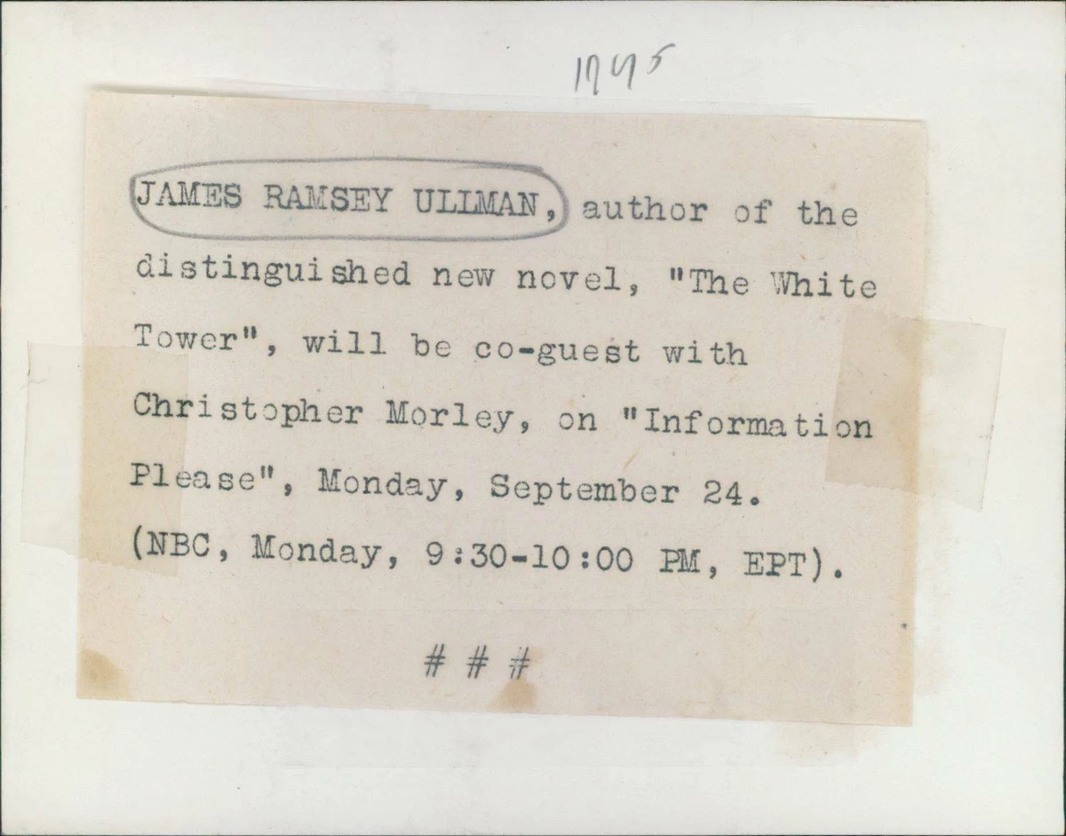 James Ramsey Ullman Biography