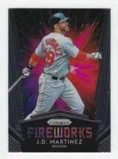 2019 Panini Prizm #F7 J.D. Martinez Fireworks ~ Boston Red Sox