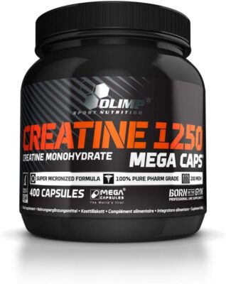 Olimp Creatine Mega Caps 1250   400 Kapseln Kreatin Monohydrat + Fitness T-Shirt