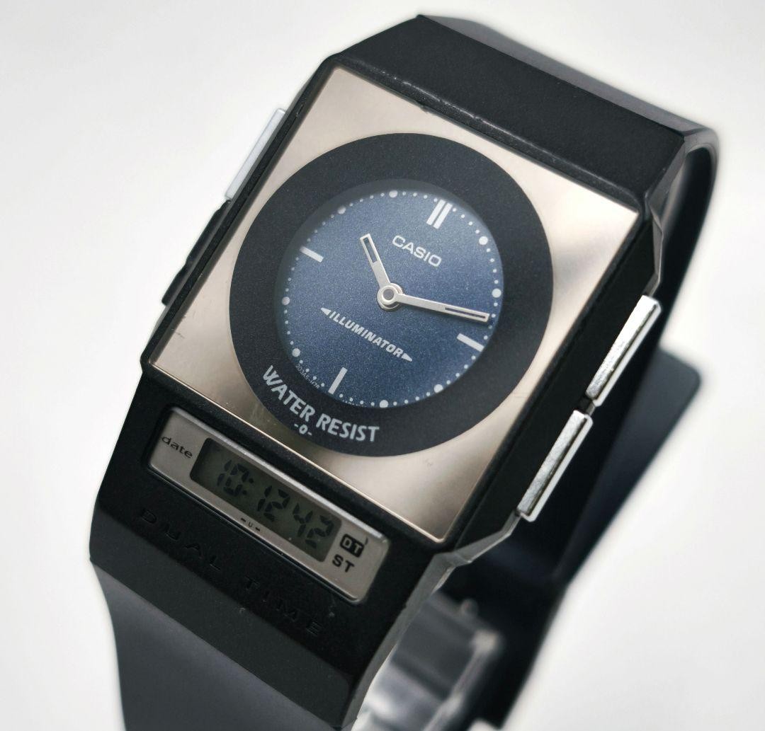 Casio Illumina FS-01 Analog Digita Quartz Watch Tested Working Vintage Dual Time