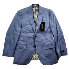 Sean John Light Blue Blazer Mens 38S 38 Classic-Fit Cotton Suit Jacket 360 NEW