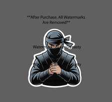 Ninja Sticker Waterproof Decal Cartoon Martial Arts Movie Book Fighting Gift NEW