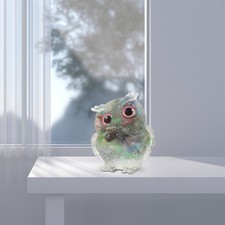 Creative Clear Owl Ornament Crystal Owl Sculpture Office Owl Decoration
