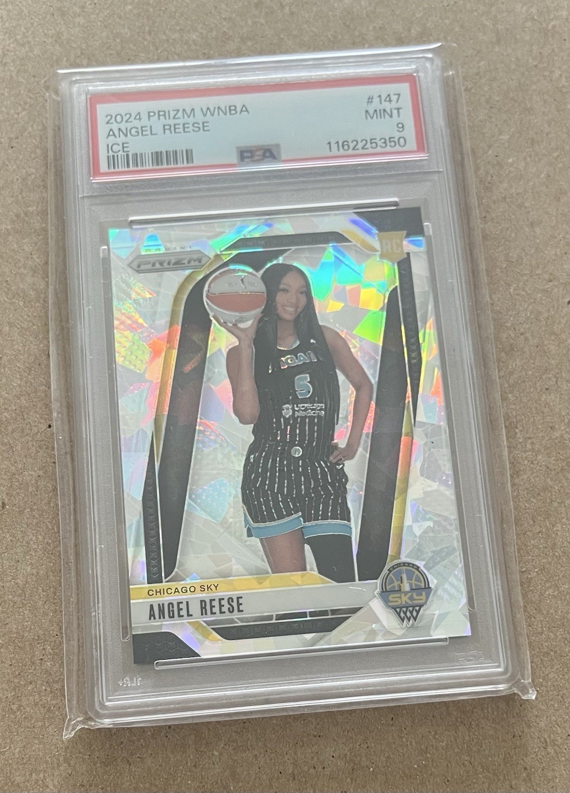 2024 PANINI PRIZM WNBA ANGEL REESE ICE #147 ROOKIE RC PSA 9