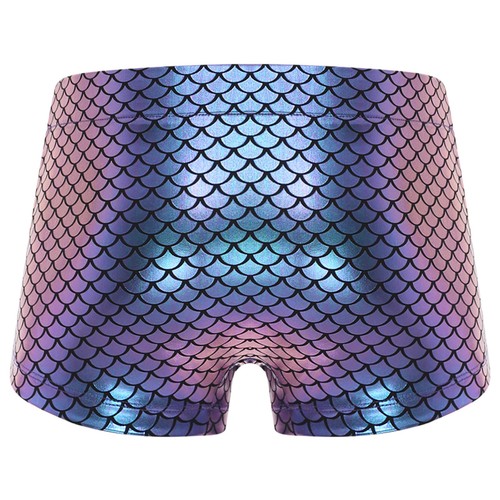 Men Bottoms Rave Underwear Boxer Briefs Shorts Carnival Holographic Swim Booty - Picture 13 of 38