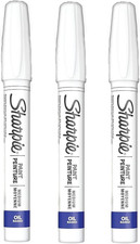 Oil-Based Paint Marker, Medium Point, White Ink, Pack of 3