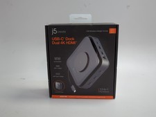 j5create USB-C Dual 4K HDMI Docking Station 15W Wireless Charging Gray JCD3199