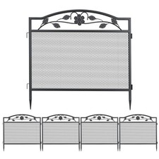 Strong Metal Garden Fence Animal Barrier Pen Rustproof Panel Border Patio Rabbit
