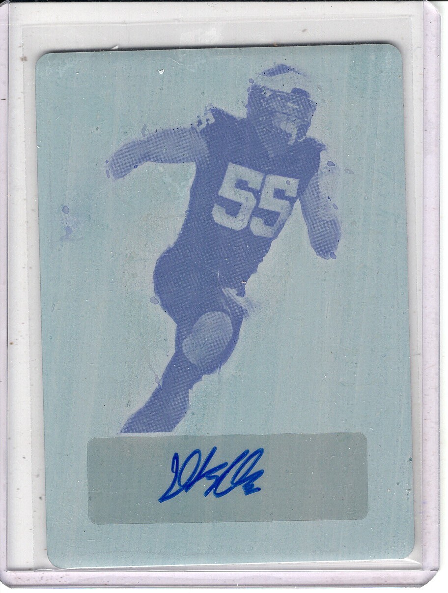David Ojabo Leaf Flash Autographs #BADO1 Black Printing Plate