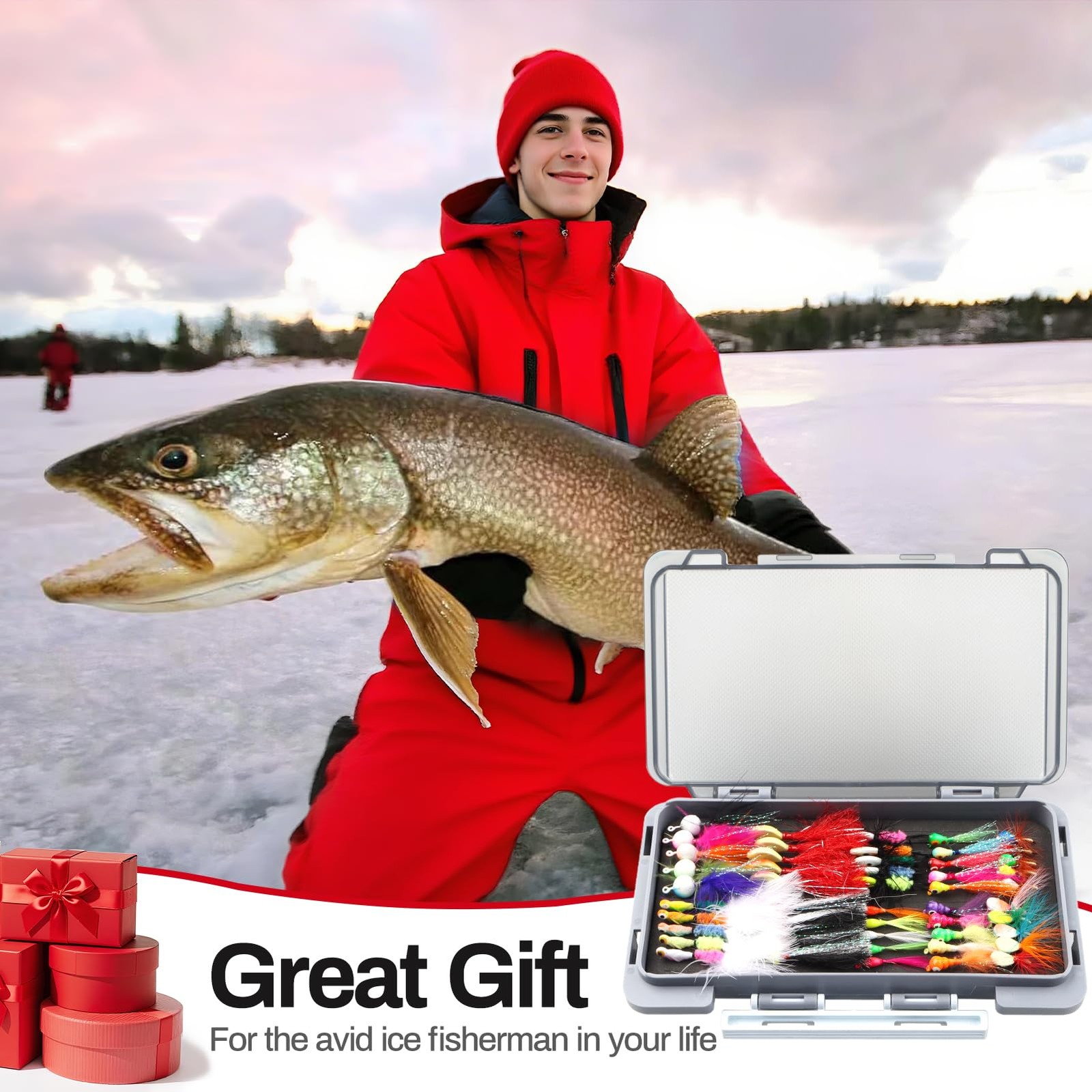 Ice Fishing Jigs Kit 100pcs Lures Bait Icefishing Set Crappie Jig Hooks Gear Acc - Image 6