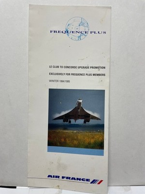 Air France FREQUENCE PLUS Concorde Upgrade Promotion 1994-1995 Flyer