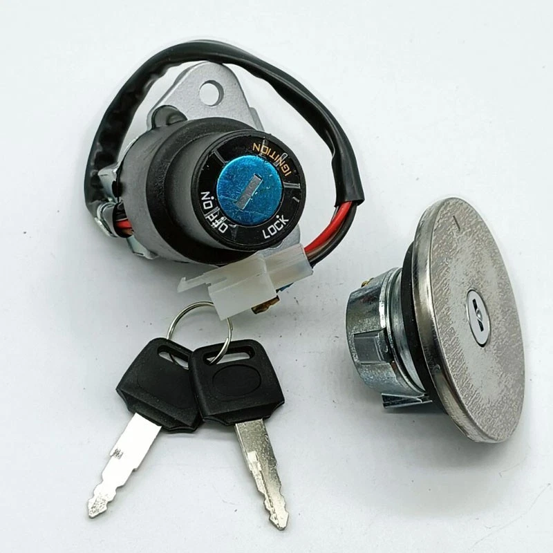 Interruptor de encendido bloqueo tapa de gas juego bloqueo para Yamaha FZR250 1987-1988/FZR400 1988-90 Foto 2 de 4