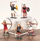 Lot of 5 Vintage Marx Toys Warriors of the World Viking Painted Figures 3” 60s