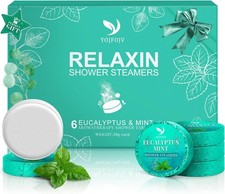 Shower Steamers Aromatherapy 6 Pack - Breathe Easy  Relaxation with Eucalyptus