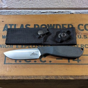 Ontario Knife Co. USA Hunt Plus Drop Point Fixed Blade 4", Original Sheath 