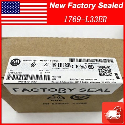 AB 1769-L33ER SERA CompactLogix 2MB Enet Controller New Factory Sealed 1769L33ER