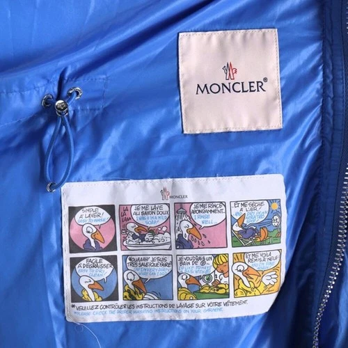 Moncler Grimblat Short Down Padded Jacket in Blue Cotton Size 2 image 5
