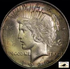 1922-D Peace Silver Dollar Rainbow Tone PCGS MS-63 CHEAPEST ON EBAY!