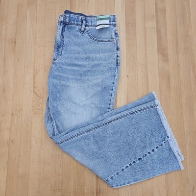 Terra & Sky Jeans Women's Plus Sz 16W High Rise Flare Light Wash Blue Denim 